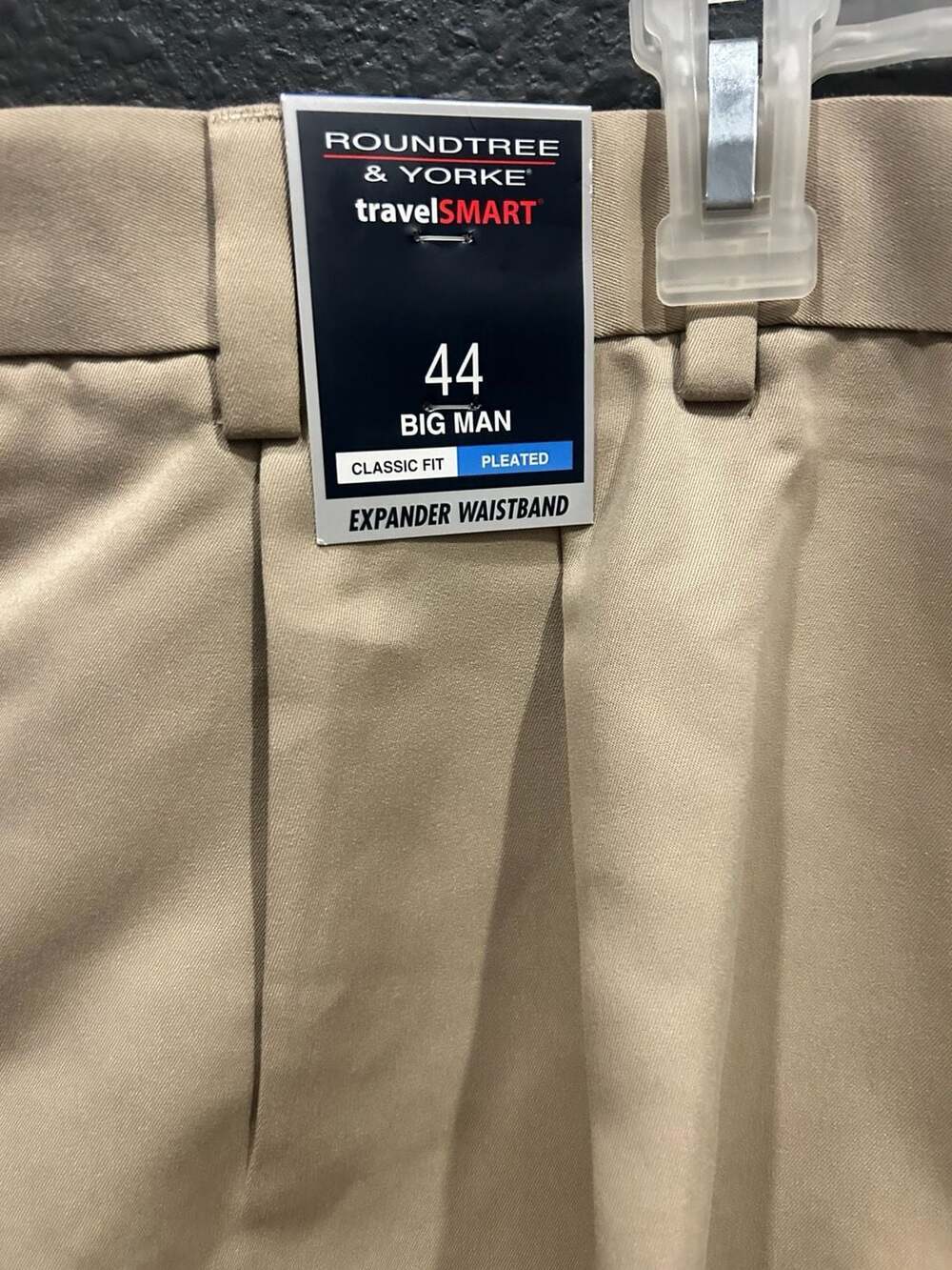 Roundtree & Yorke TravelSmart Big & Tall Pleated Khaki Shorts Size 44 Classic - Picture 5 of 8